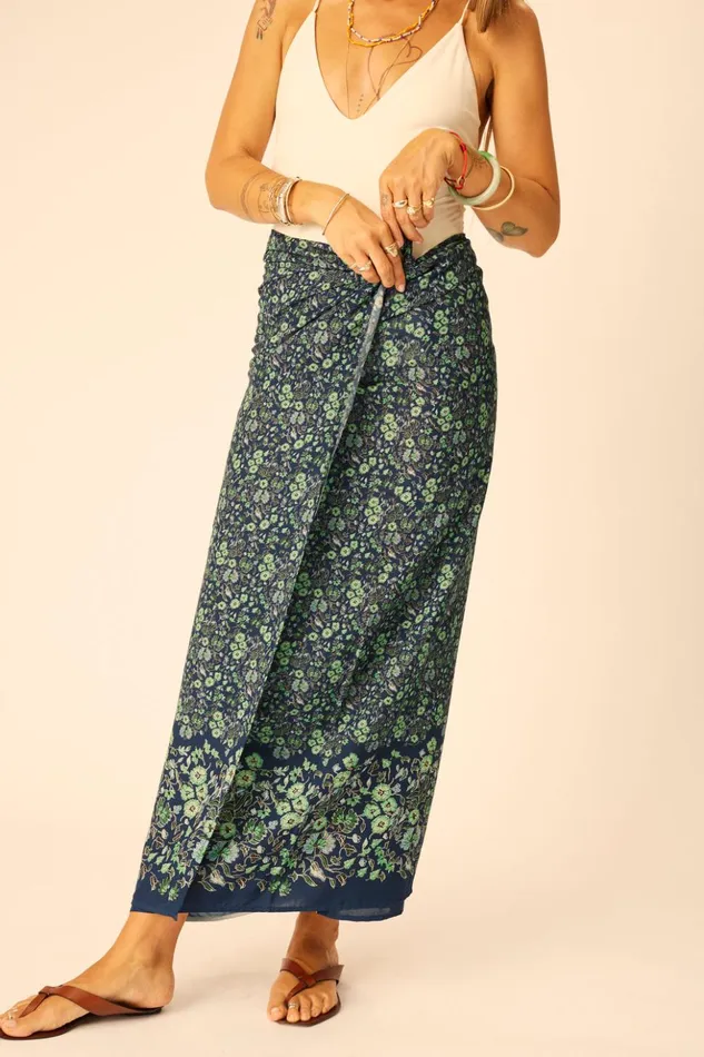 SarongScarf Petite Fleur Marine Women Natalie Martin Bottoms