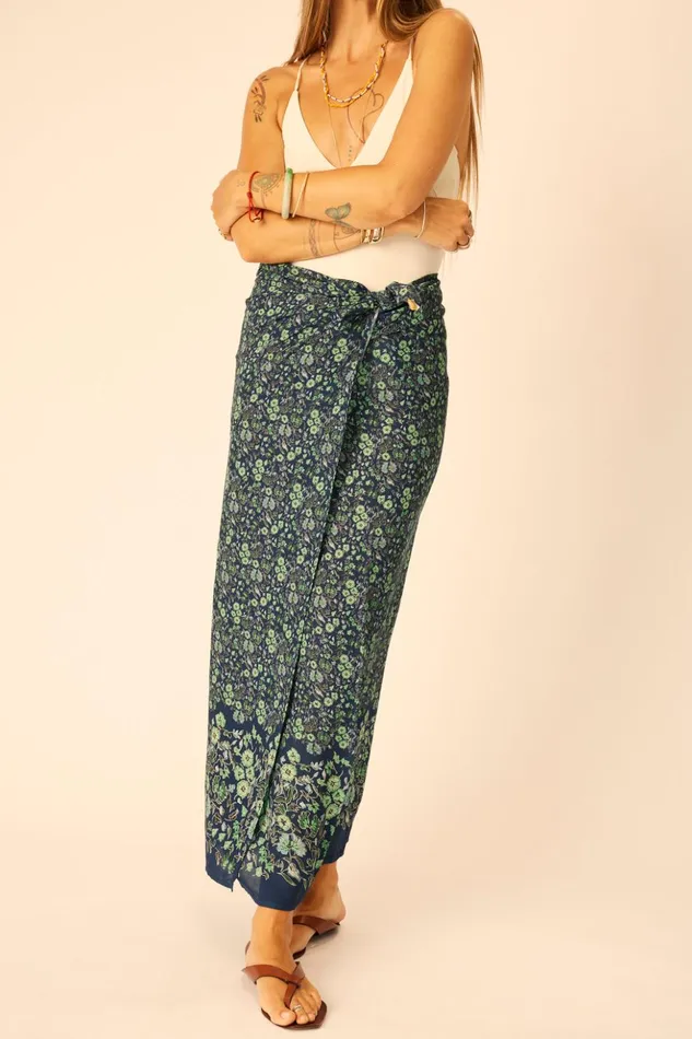 SarongScarf Petite Fleur Marine Women Natalie Martin Bottoms