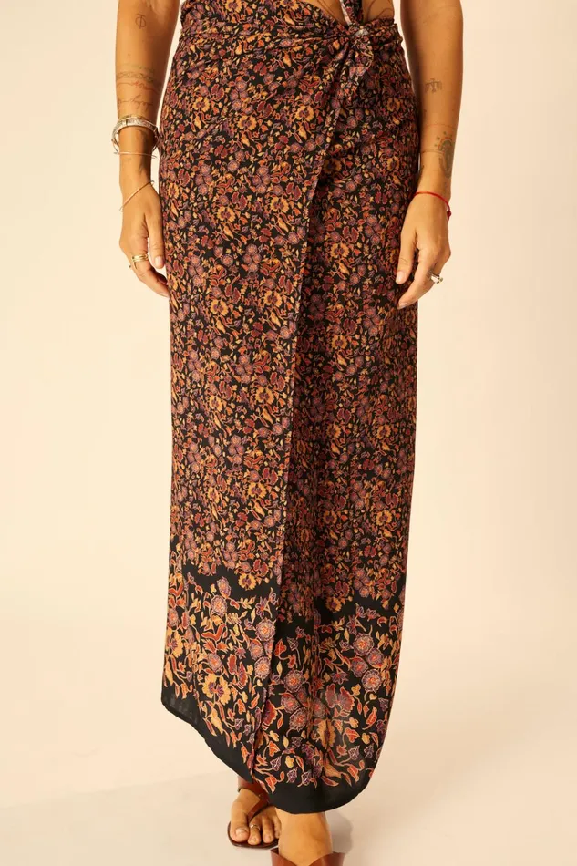 SarongScarf Petite Fleur Noire Women Natalie Martin Coverups