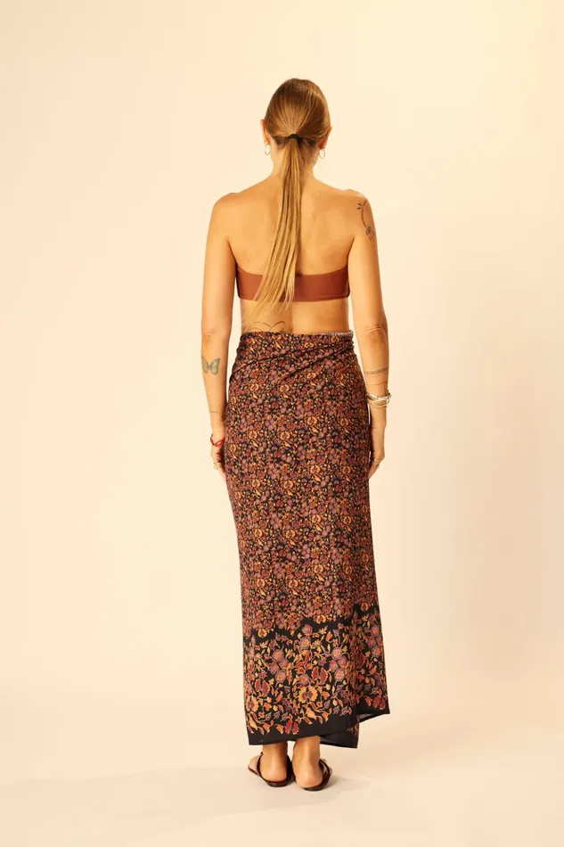 SarongScarf Petite Fleur Noire Women Natalie Martin Coverups