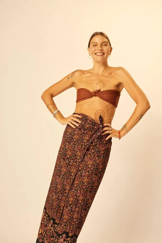 SarongScarf Petite Fleur Noire Women Natalie Martin Coverups
