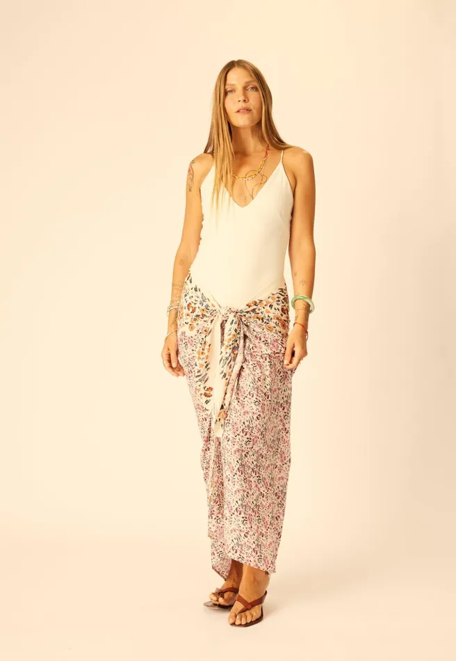 SarongScarf Petite Fleur Rose Women Natalie Martin Bottoms