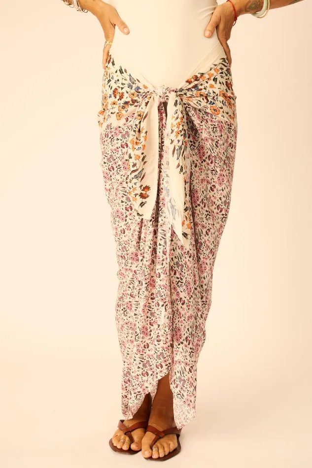 SarongScarf Petite Fleur Rose Women Natalie Martin Bottoms