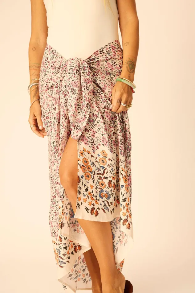 SarongScarf Petite Fleur Rose Women Natalie Martin Bottoms