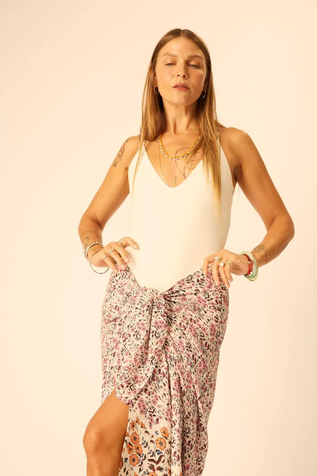 SarongScarf Petite Fleur Rose Women Natalie Martin Bottoms