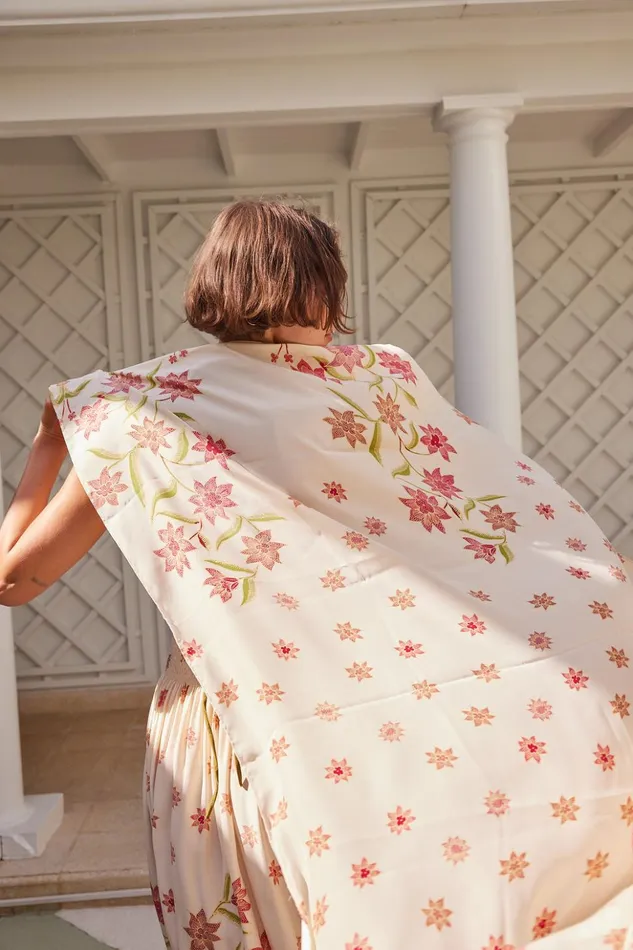 Sarong Starflower Cream Women Natalie Martin Coverups Sarong Starflower Cream Women Natalie Martin Coverups