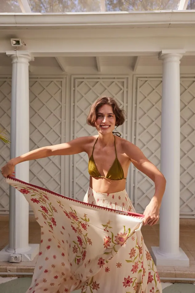 Sarong Starflower Cream Women Natalie Martin Coverups Sarong Starflower Cream Women Natalie Martin Coverups
