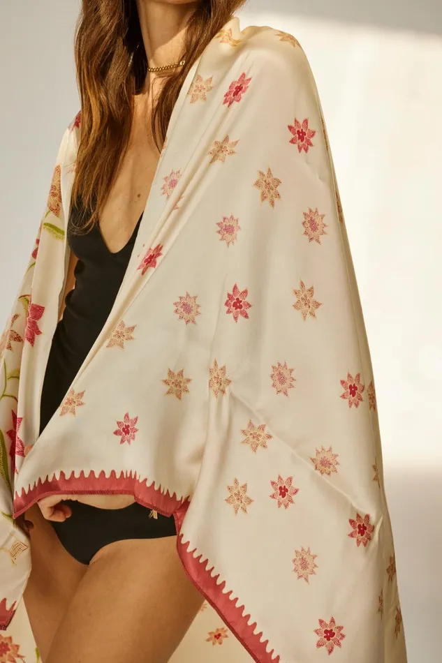 Sarong Starflower Cream Women Natalie Martin Coverups Sarong Starflower Cream Women Natalie Martin Coverups