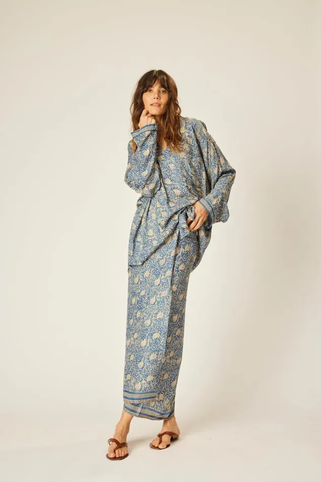 Sarong Water Lily Blue Women Natalie Martin Coverups Sarong Water Lily Blue Women Natalie Martin Coverups