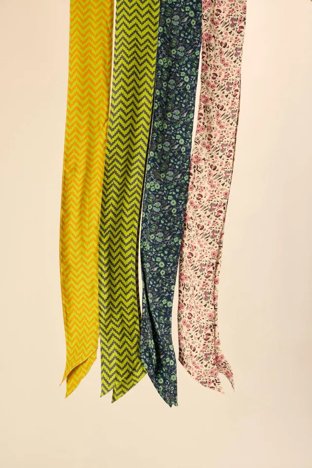 Sash Belt Block Zigzag Lime Women Natalie Martin