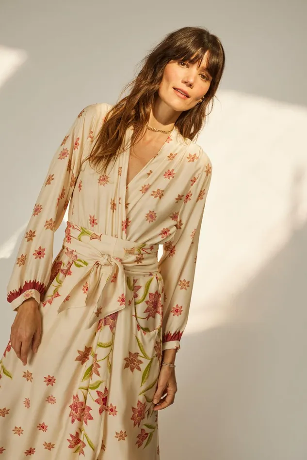 Sash Belt Starflower Cream Women Natalie Martin