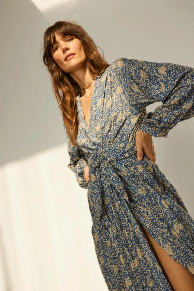 Sash Belt Water Lily Blue Women Natalie Martin Sash Belt Water Lily Blue Women Natalie Martin