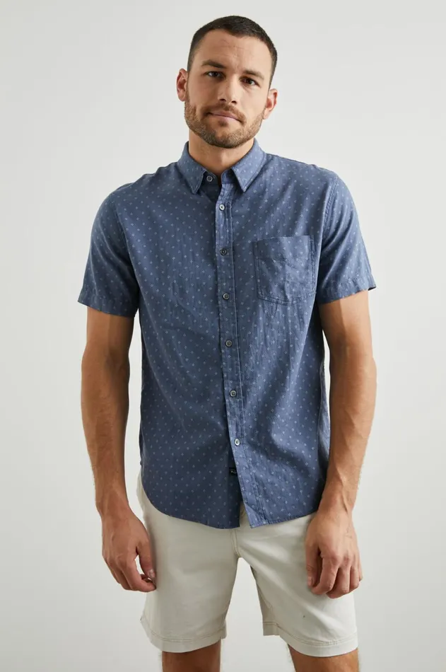 Shirts Men Rails Carson Shirt Admiral Blue Diamond