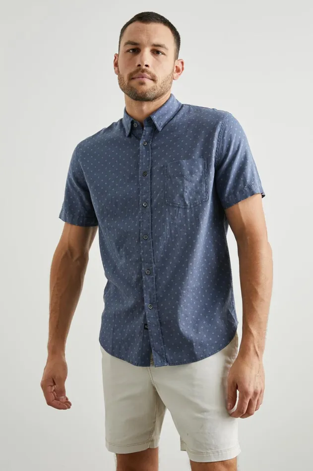 Shirts Men Rails Carson Shirt Admiral Blue Diamond
