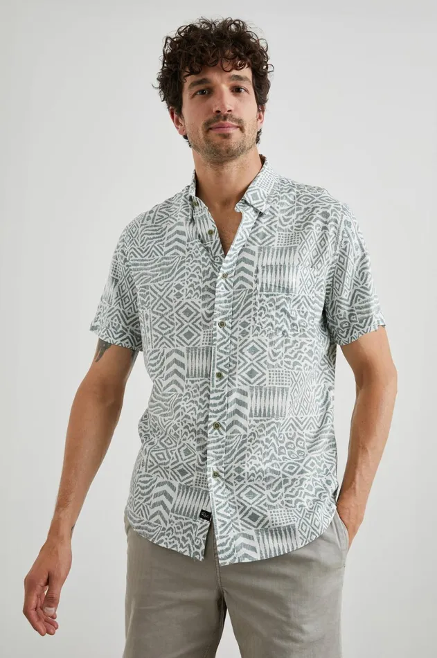 Shirts Men Rails Carson Shirt Bambu Block Kalamata