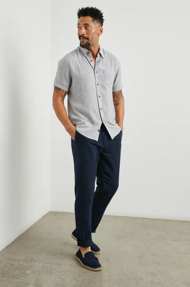 Shirts Men Rails Carson Shirt Chambray Red Stripe
