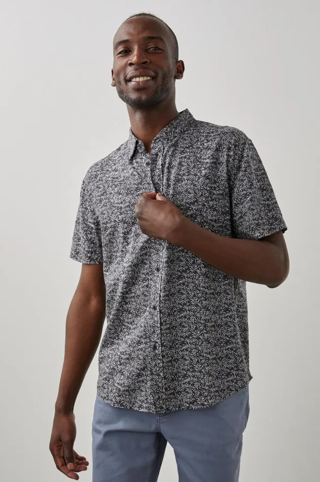 Shirts Men Rails Carson Shirt Crop Circle Black White
