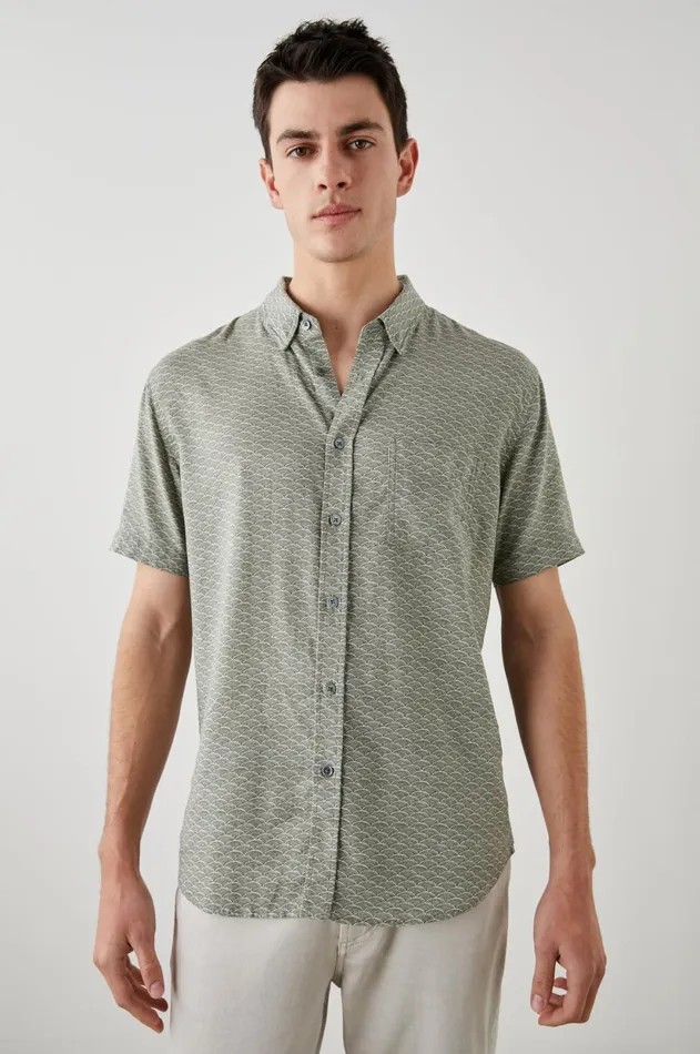 Shirts Men Rails Carson Shirt Hama Wave Olive