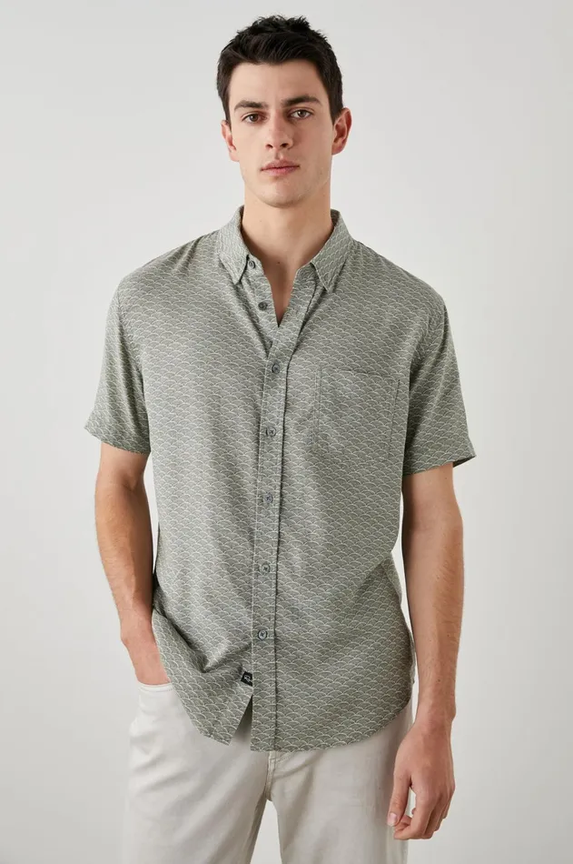 Shirts Men Rails Carson Shirt Hama Wave Olive