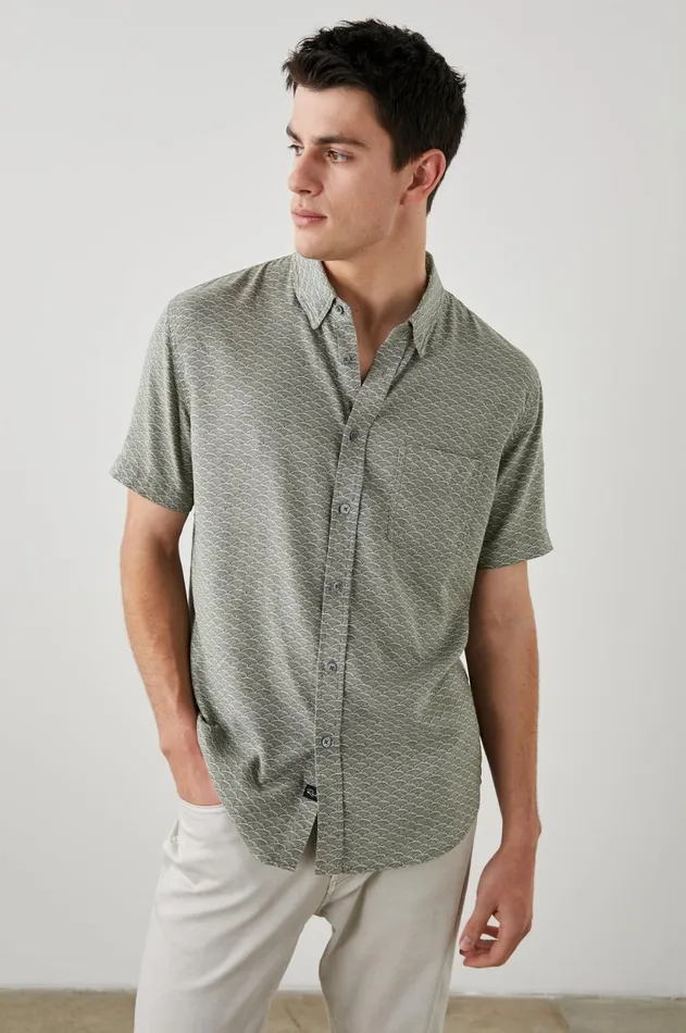 Shirts Men Rails Carson Shirt Hama Wave Olive