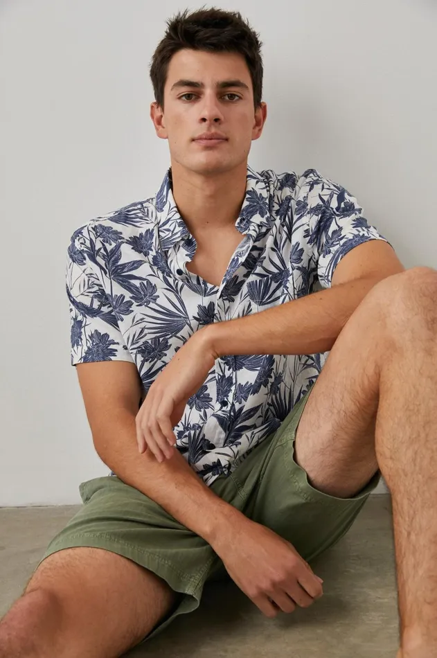 Shirts Men Rails Carson Shirt Jungle Foliage Royal