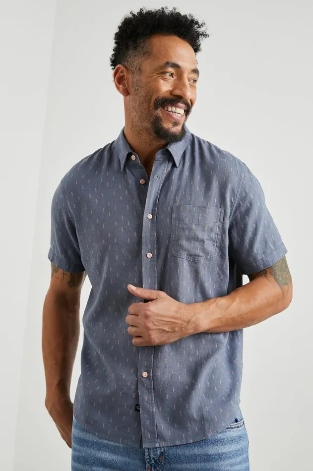 Shirts Men Rails Carson Shirt Louis Leaf Slate
