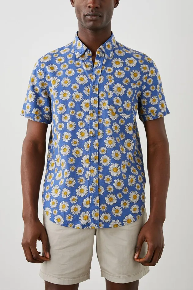 Shirts Men Rails Carson Shirt Maya Print Royal