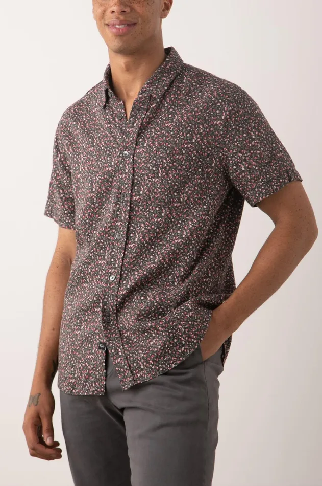 Shirts Men Rails Carson Shirt Spring Blossom Shadow Red
