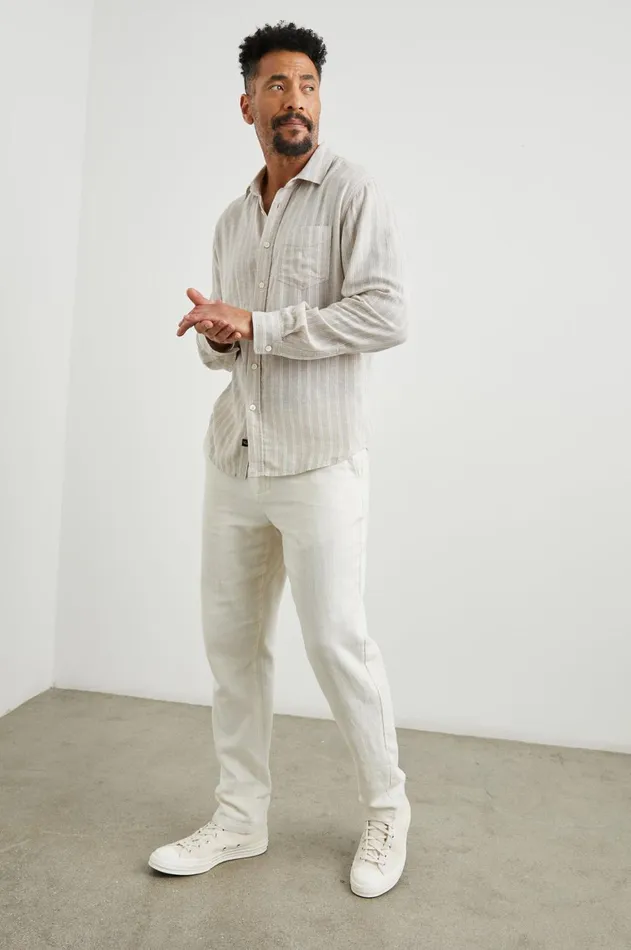 Shirts Men Rails Connor Shirt Ghurka White Pinstripe
