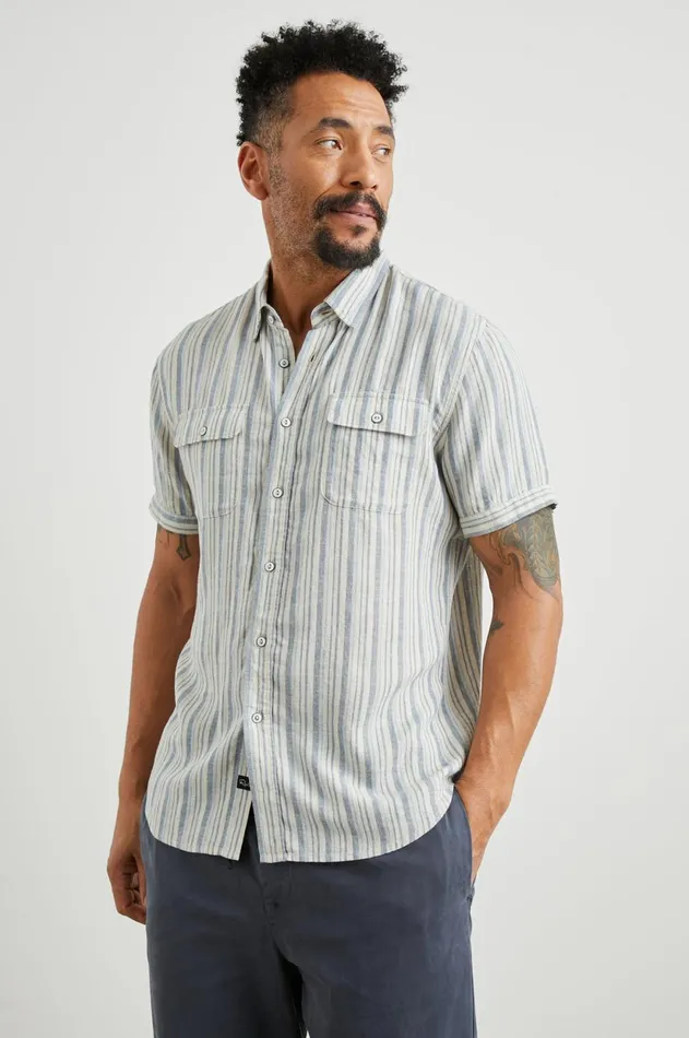 Shirts Men Rails Donnie Shirt Blue Cap Range