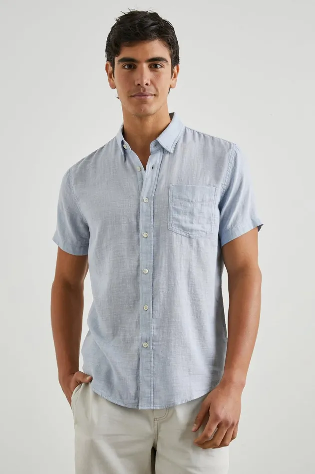 Shirts Men Rails Fairfax Shirt Blue Melange