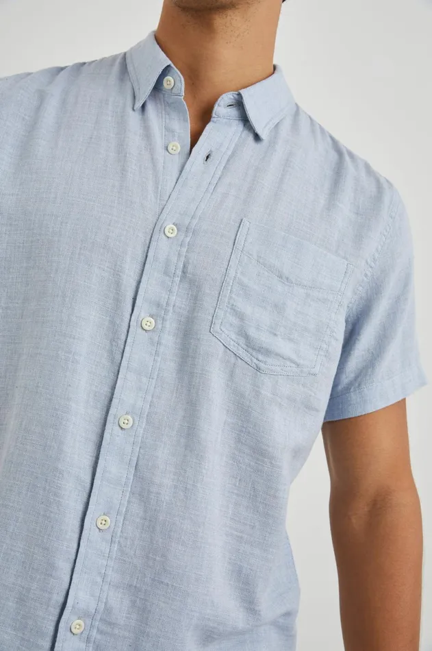 Shirts Men Rails Fairfax Shirt Blue Melange