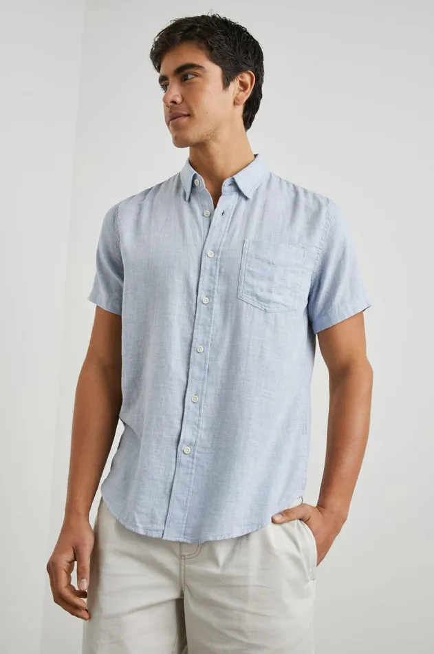 Shirts Men Rails Fairfax Shirt Blue Melange