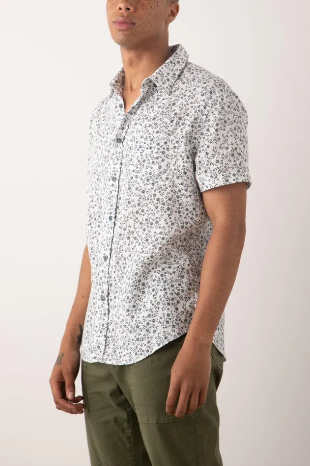 Shirts Men Rails Fairfax Shirt Creeping Ivy White Blue