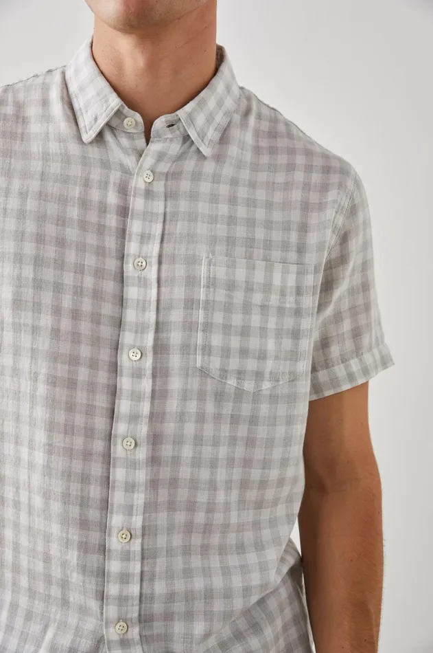 Shirts Men Rails Fairfax Shirt Grey Gingham Melange