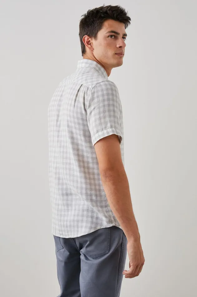 Shirts Men Rails Fairfax Shirt Grey Gingham Melange