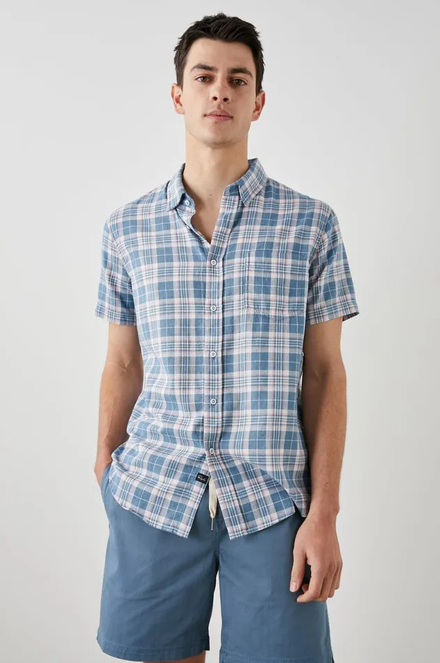 Shirts Men Rails Fairfax Shirt Mediterranean Melon Melange