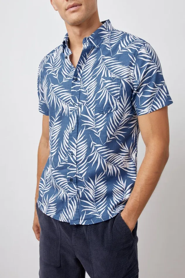Shirts Men Rails Fairfax Shirt Palm Shadow Navy