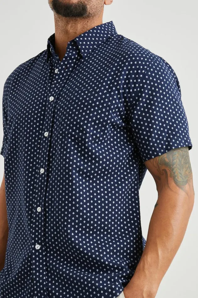 Shirts Men Rails Fairfax Shirt Polygon Micro Navy