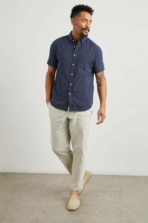 Shirts Men Rails Fairfax Shirt Polygon Micro Navy
