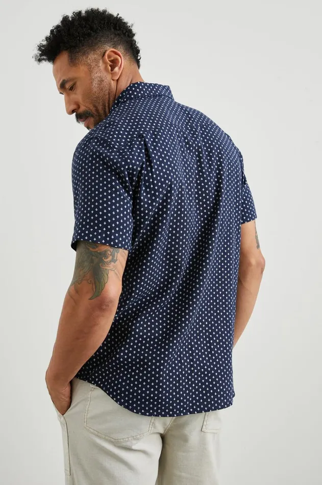 Shirts Men Rails Fairfax Shirt Polygon Micro Navy