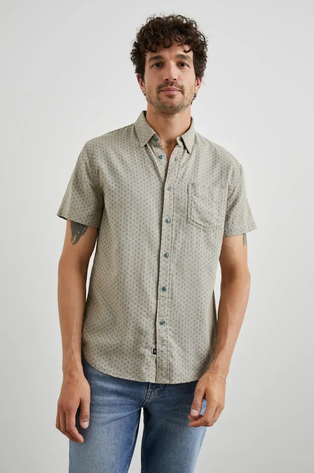 Shirts Men Rails Fairfax Shirt Polygon Micro Quinoa
