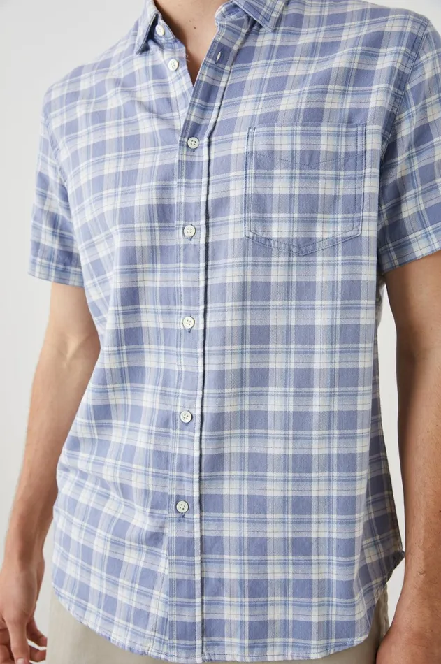 Shirts Men Rails Fairfax Shirt Seaglass White Topaz