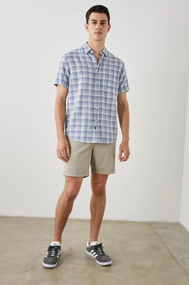 Shirts Men Rails Fairfax Shirt Seaglass White Topaz