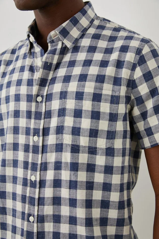Shirts Men Rails Fairfax Shirt Viking Blue Grey Melange