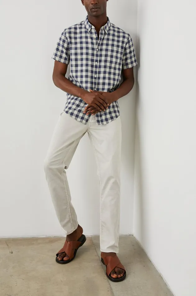 Shirts Men Rails Fairfax Shirt Viking Blue Grey Melange