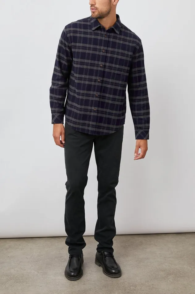 Shirts Men Rails Forrest Shirt Ancient Navy Melange