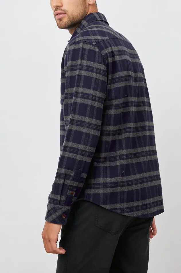 Shirts Men Rails Forrest Shirt Ancient Navy Melange