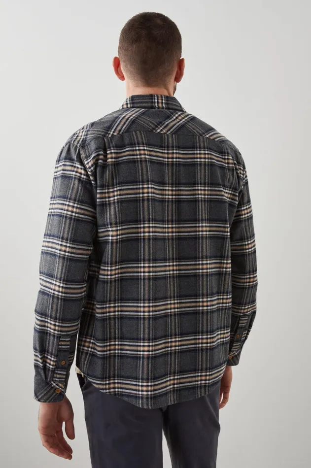 Shirts Men Rails Forrest Shirt Charcoal Foundation Melange