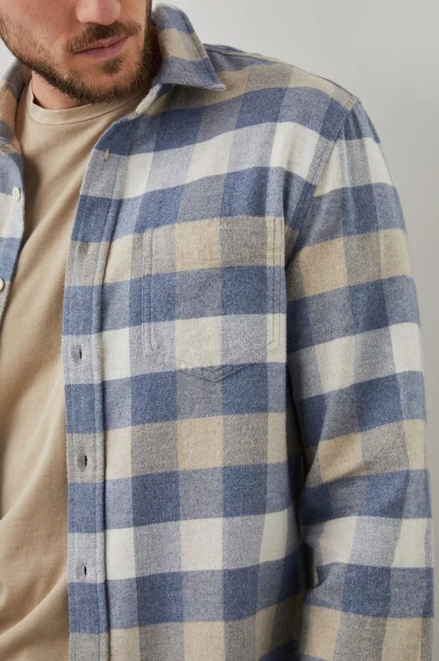 Shirts Men Rails Forrest Shirt Mist Birch Oat Heather